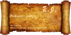 Rakusz Judit névjegykártya